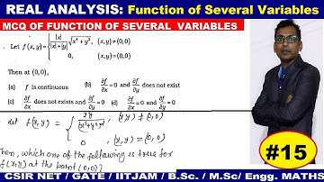 #15  MCQ OF FUNCTION OF SEVERAL VARIABLES | Objective question of function of several variables