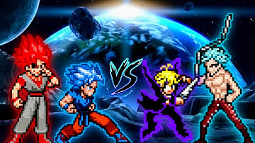 Goku TP OP (all form) & Evil Goku TP OP VS Meliodas TP OP (all form) & Ban OP in Jump Force Mugen 🔥