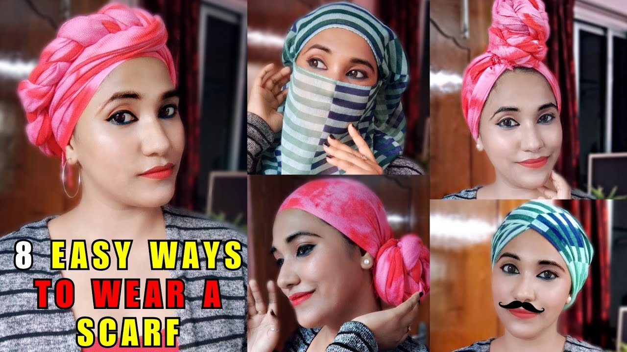 How To Wrap Face and Head With Scarf/Dupatta In 1Minute How To Tie