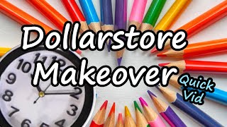 Dollarstore DIY💵 - Turning a $4 Alarm Clock ﻿﻿⏰ into a Rainbow Wall Clock 🌈 using Colored Pencils ﻿🖍