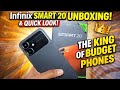 INFINIX SMART 20 UNBOXING AND QUICK LOOK: THE KING OD BUDGET PHONES! 4K PESOS SOLID SPECS!