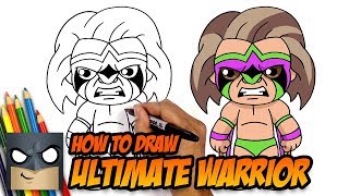 how to draw ultimate warrior wwe step by step tutorial