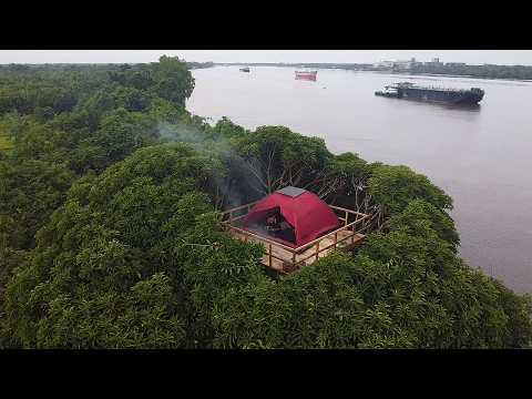 3 HARI BERBURU & BERMALAM DI RUMAH ATAS POHON BESAR, DAPAT IKAN, UDANG DAN SAYURAN😅 #bocahpecicilan