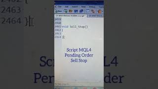 Script Mql4 Pending Order Sell Stop