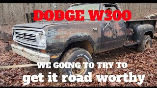 Will it Run and Drive?  Dodge W300 that has sat for years #restoration #willitrun #dodge