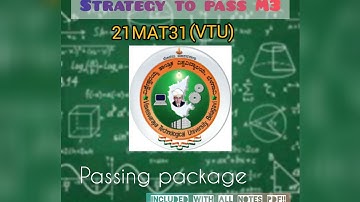 How to pass Vtu Engineering Maths M3 (21MAT31)