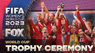 Spain hoists the trophy after winning the 2023 FIFA Womens World Cup final