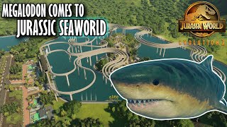 Megalodon Arrives at Jurassic Seaworld (feat. Segisaurus)! (JWE2 Park Managers Collection Pack) @JurassicTom