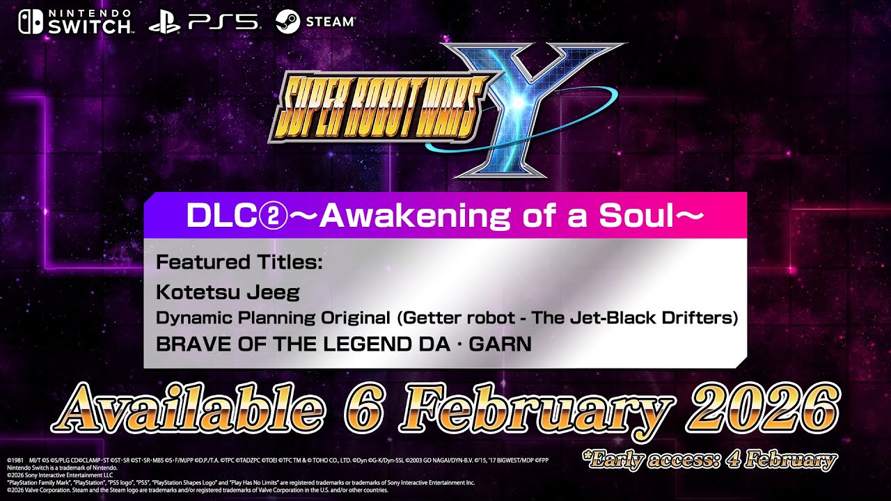 SUPER ROBOT WARS Y – DLC 2 & Free Update Ver. 1.2.0