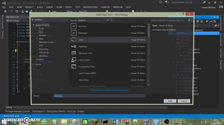 How to....Visual Studio Item Templates