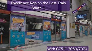 (Excellence Rep Last Train)[SBST] C751C 7069/7070 NEL (NE8 Farrer Park to NE6/NS24/CC1 Dhoby Ghaut)