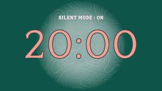 20 Min SILENT Focus Timer→Gentle Harp Chord Alarm Transition