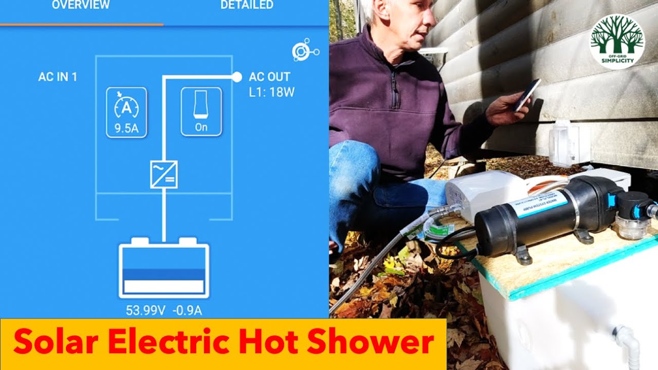 Off Grid Hot Shower Solar Powered YouTube
