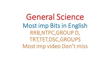 General Science bits in English Most imp general science gk questions | science for competitive exam