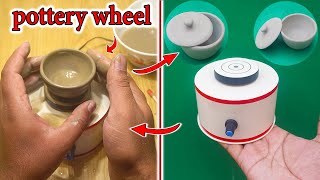 How To Make A Pottery Wheel At Home | DIY Mini Pottery Wheel Machine | Electric Mini Pottery Wheel