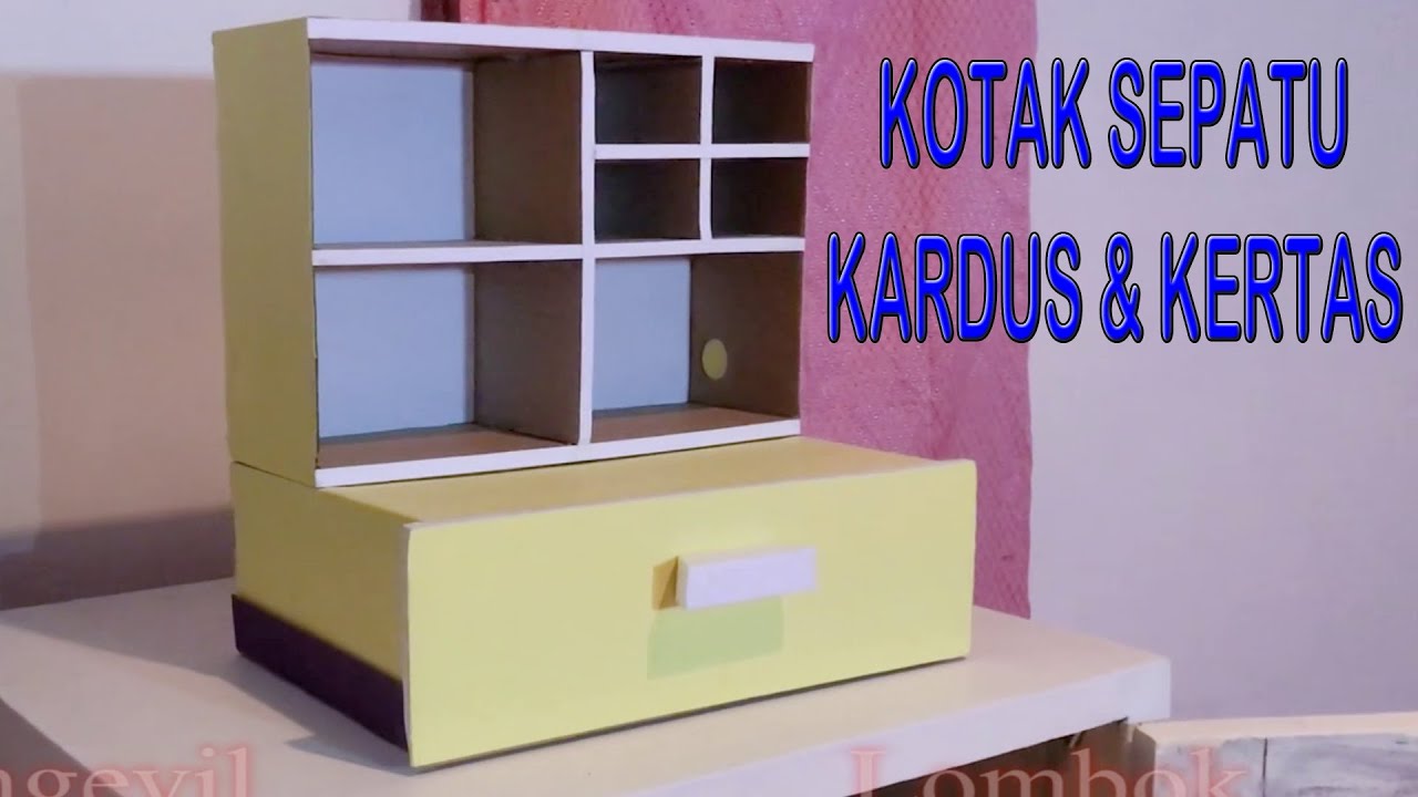 Tutorial Membuat Rak  Minimalis  Dari  Kotak Sepatu YouTube