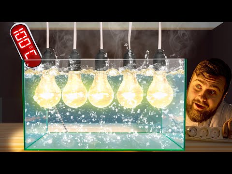 СДЕЛАЛИ КИПЯТИЛЬНИК ИЗ ЛАМПОЧЕК НАКАЛИВАНИЯ!