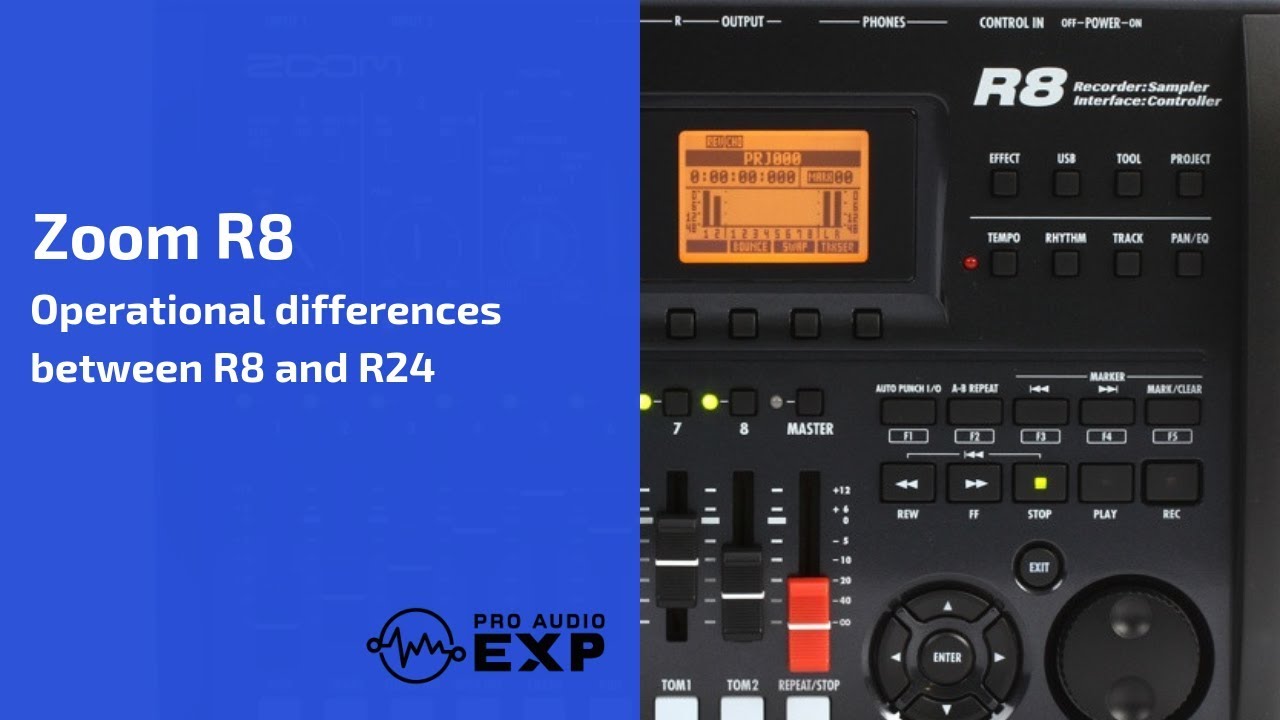 Zoom R8 Special Notes on Operation and Differences between the R8 and R24