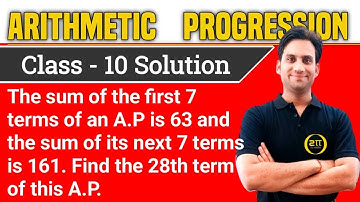 The sum of first 7 term of an A.P. is 63 and sum of its next 7 terms is 161. Find 28^th term of A.P.
