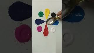 Simple Rangoli Designs 🌷 Creative Design 🌺 Different Colour Decoration #Ytshorts#Trending#Vira