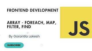 JavaScript Tutorial for Beginners #12 Array - forEach, Map, Filter and Find in JavaScript