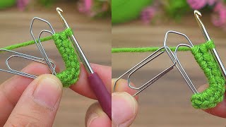 I made it with green knitting thread using paper clips and got the order.  #Crochet #knitting by Desing Crochet  1,082 views 12 days ago 6 minutes, 46 seconds