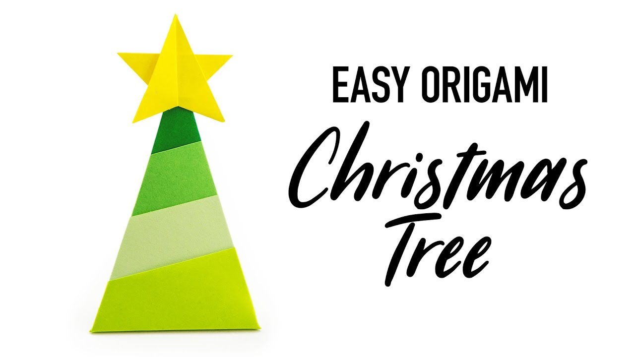 Simple Origami Christmas Tree Tutorial Paper Kawaii