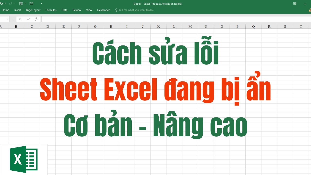 Cách sửa lỗi sheet Excel đang bị ẩn