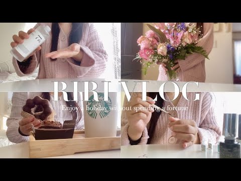 【vlog】1人で過ごす社会人のリアルな休日🌷お金をかけずに楽しむ節約生活🌿セルフネイル,自炊🍝20代OLの日常vlog