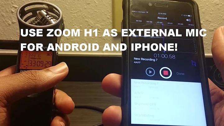 Use Zoom H1 as external mic for Android and iPhones for Facebook Live and YouTube Live