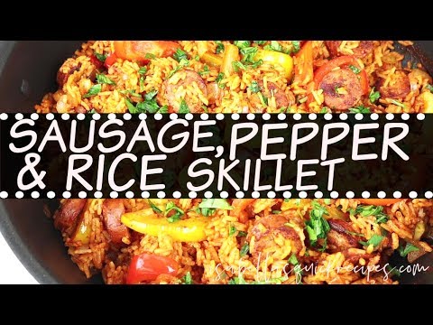 sausage-pepper-rice-skillet-||-quick-&-easy-||-dinner-recipes
