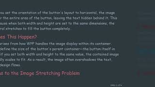 Solving the Image Stretching Problem in WPF Button Layouts