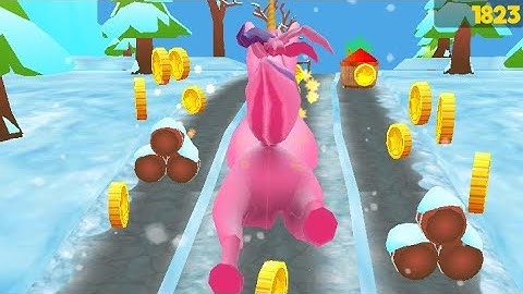 Unicorn running game || Horse runner game || android phone gameplay