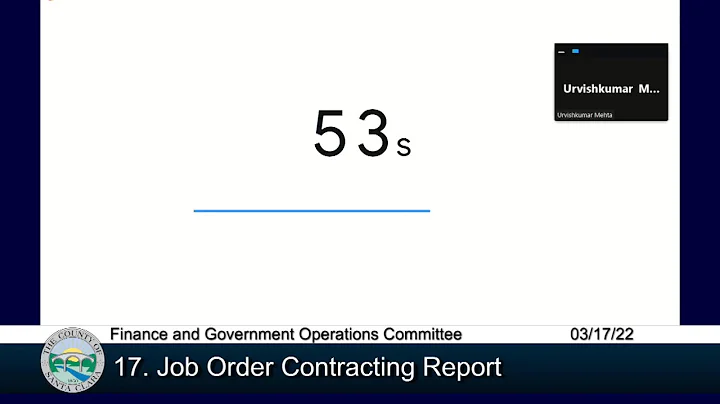 Santa Clara County Finance and Government Operations March 17, 2022 2:00  PM
