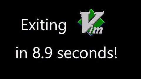 Vi text editor Exit% Speedrun (8.90s, PB)