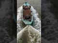 Boat with engine block inside