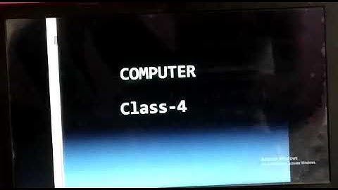 Class 4 Computer Chapter GUI operating System