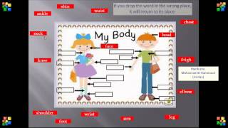 parts of the body esl ppt grammar games, drag and drop macros game powerpoint, ppt, screenshot 4