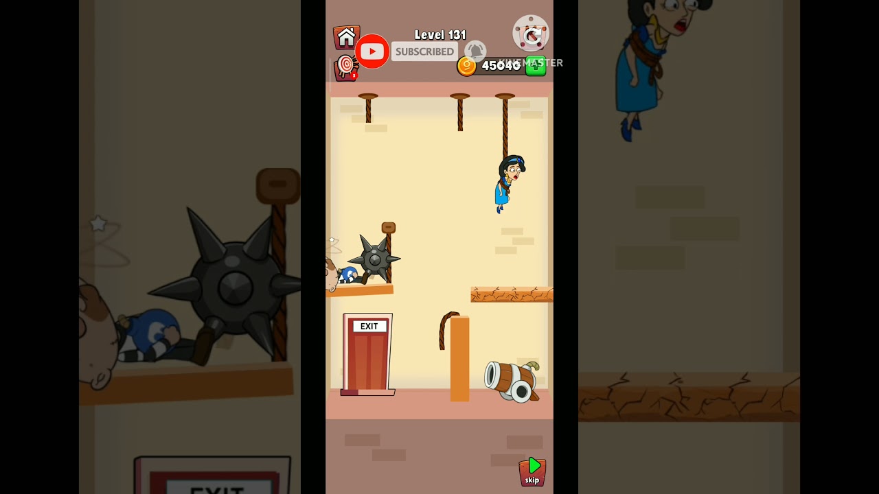 Save the wife cut the rope game level 131 | Husband wife gameplay