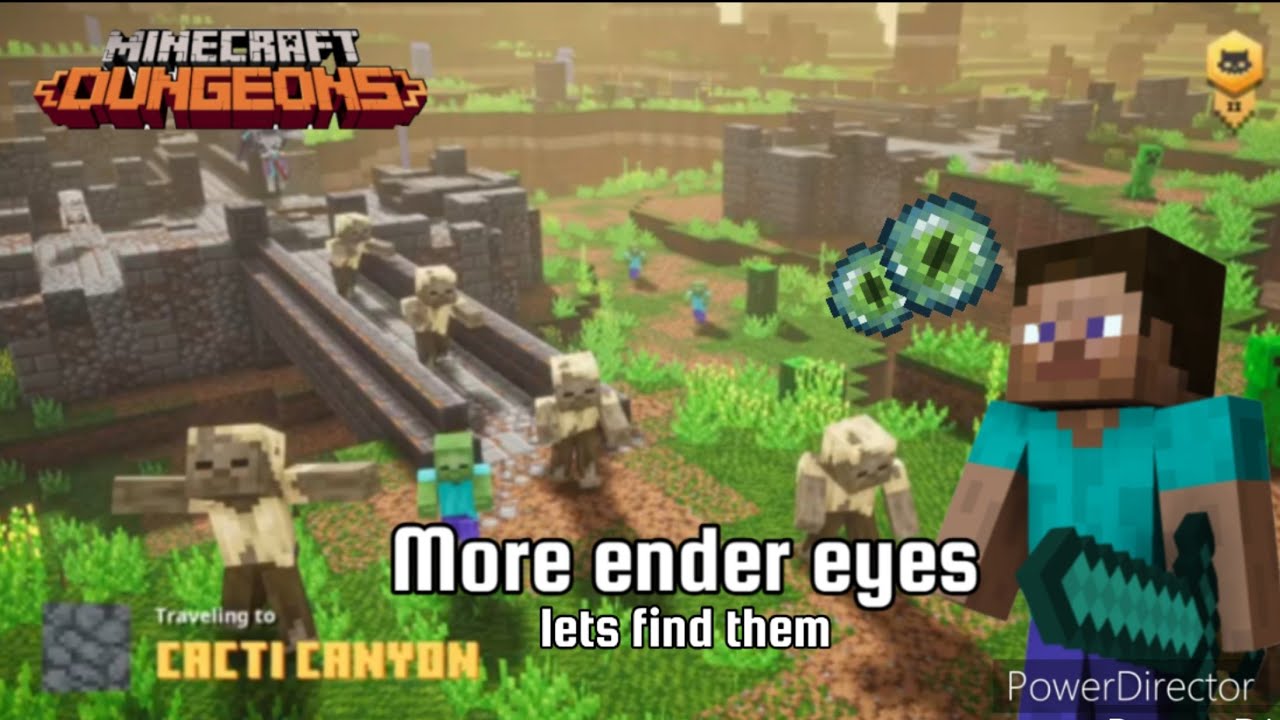 Minecraft dungeons-trying Cacti canyon and getting the ender eye