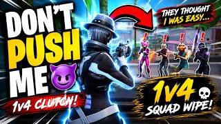 They Thought I Was an Easy Solo… 😈 Fortnite 1v4 Clutch Squad Wipe