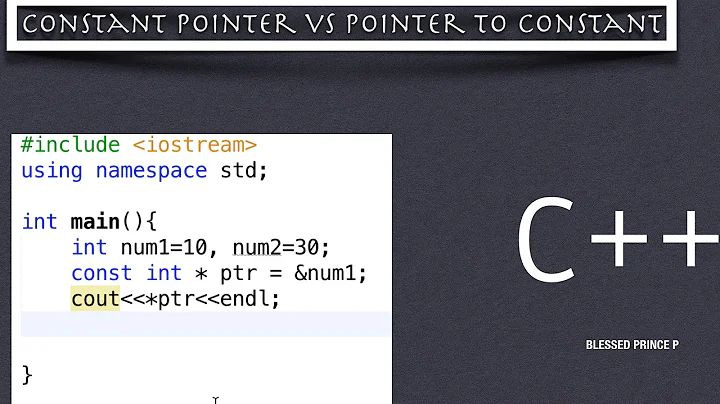 constant pointer & pointer to constant with simple example