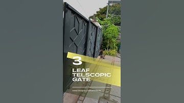 3leaf Telscopic sliding gate / space saving gate ideas #insightautomations #slidinggates #slidegate