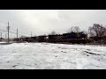 Snowy South Plainfield CSAO Action Ft. CSX & Norfolk Southern Freight