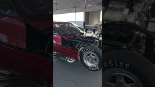 Warming up Scott Saltzman’s 540 Blown BBC A/Gas Corvette #BBC #racecar #realraysgarage