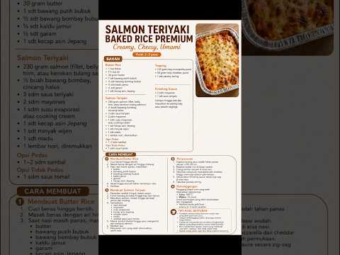 SALMON TERIYAKI BAKED RICE VIRAL! Creamy, Cheesy, Lumer Banget