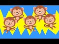 Five Little Monkeys | เพลงลิง 5 ตัว กระโดดบนเตียง | kids song | เพลงเด็ก น้องนะโม