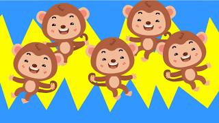 Five Little Monkeys | เพลงลิง 5 ตัว กระโดดบนเตียง | kids song | เพลงเด็ก น้องนะโม