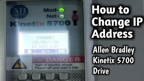 How to change the IP Address on a Allen Bradley Kinetix 5700 Drive