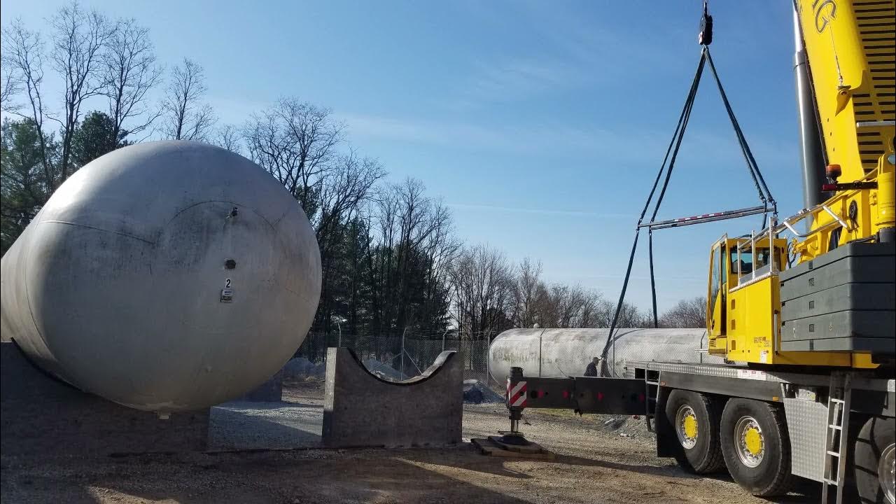 Propane Bulk Plant Storage Tanks Installation YouTube